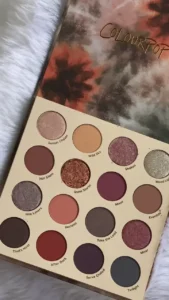 Pressed Powder Eyeshadow Palette – Highly Pigmented Matte, Metallic & Shimmer Earth Tones