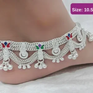 HEAVY OXIDIZED MEENAKARI CHARMING ANKLET
