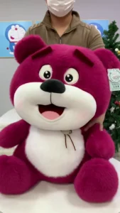 Jumbo Dark Pink Teddy Bear Plush Toy – Ultra Soft Strawberry Bear Stuffed Animal Soft Toy for Kids, Bedroom Decor, and Anniversary Gifting (Magenta/Wine Pink)