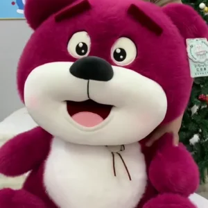 Jumbo Dark Pink Teddy Bear Plush Toy – Ultra Soft Strawberry Bear Stuffed Animal Soft Toy for Kids, Bedroom Decor, and Anniversary Gifting (Magenta/Wine Pink)