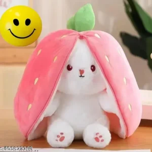 Strawberry Rabbit Teddy Toy, Plushie Bunny, Trending Soft Toy
