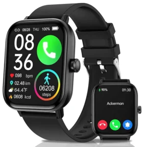 Smart Watch for Men Women (Answer/Make Calls), 1.83" Smartwatch with Heart Rate SpO2 Sleep Monitor, IP67 Waterproof, Fitness Activity Tracker, Smartwatches
