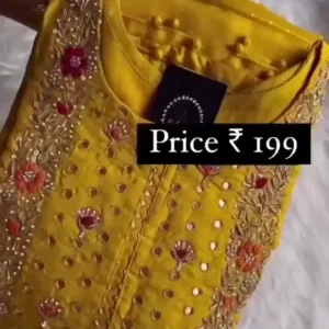 Exquisite Mustard Yellow Silk Kurta Set with Intricate Zari and Floral Embroidery