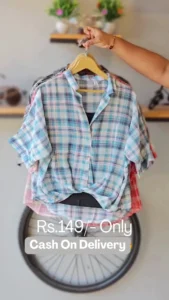 Casual Women’s Oversized Plaid Button-Down Shirt with Roll-Up Sleeves – Lightweight Summer Cotton Check Shirt for Everyday Wear