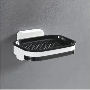 Drake Bathroom Soap Dishes Wall Mounted Punch-Free Single Layer Drain Sponge Storage Rack Home Kitchen Organizer