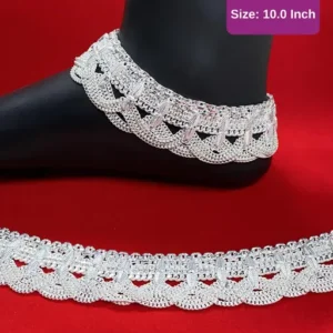Bridal Anklet Silver Plated payal for Women Girls | ( Pack of 1)