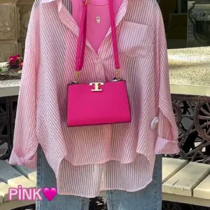 Trendy Pink Layered Shirt Set with Jeans