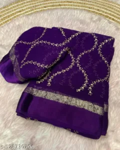Shivam Enterprise Wedding Embroidery Work Saree For Women