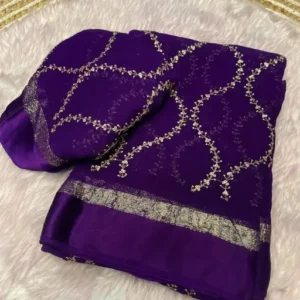 Shivam Enterprise Wedding Embroidery Work Saree For Women