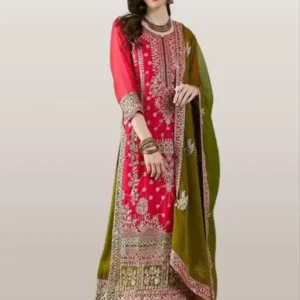 Embroidered Georgette Suits kurti with embroidered salwar and dupatta Set & Materials new designer havy embroidery work