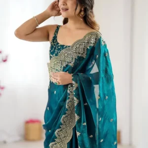 Charmi's Heavy Embroidared Fandy Saree