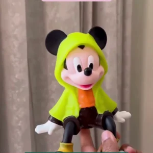Adorable Mickey Mouse Desk Buddy Figurine – Vibrant Hooded Collectible Action Figure for Office, Home Decor, and Gifting